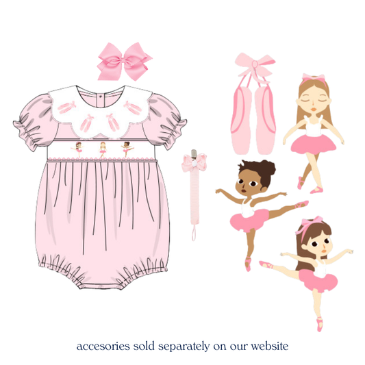BALLERINAS SCALLOP COLLAR SMOCKED BUBBLE
