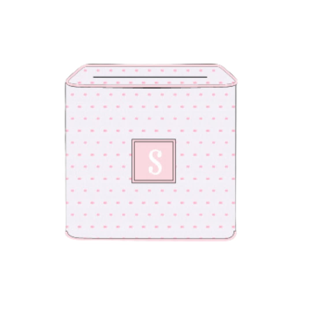 Initial Smocked Tissue Box Cover