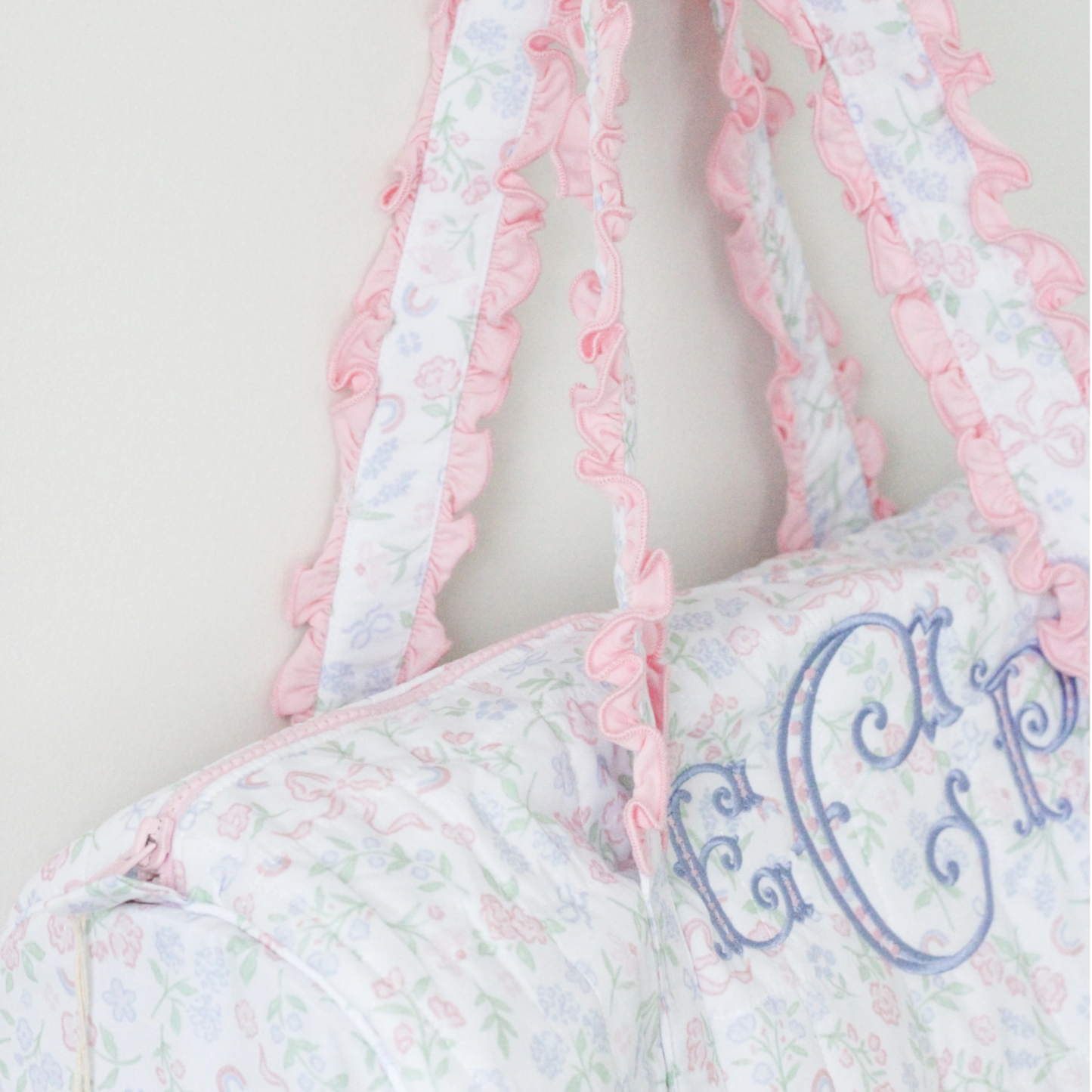 PASTEL FLORAL & BOWS QUILTED DUFFEL
