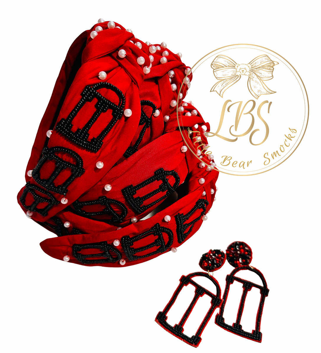 UGA ARCH BEADED EARRINGS Little Bear Smocks