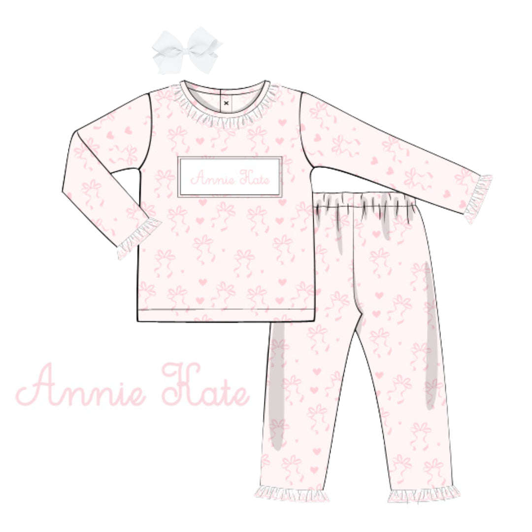 HEARTSTRINGS NAME SMOCKED LOUNGEWEAR