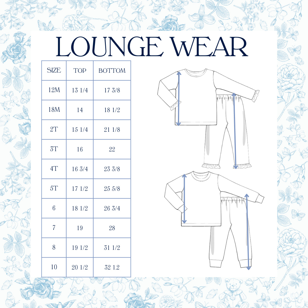 BOYS BIRTHDAY NAME SMOCKED LOUNGE WEAR