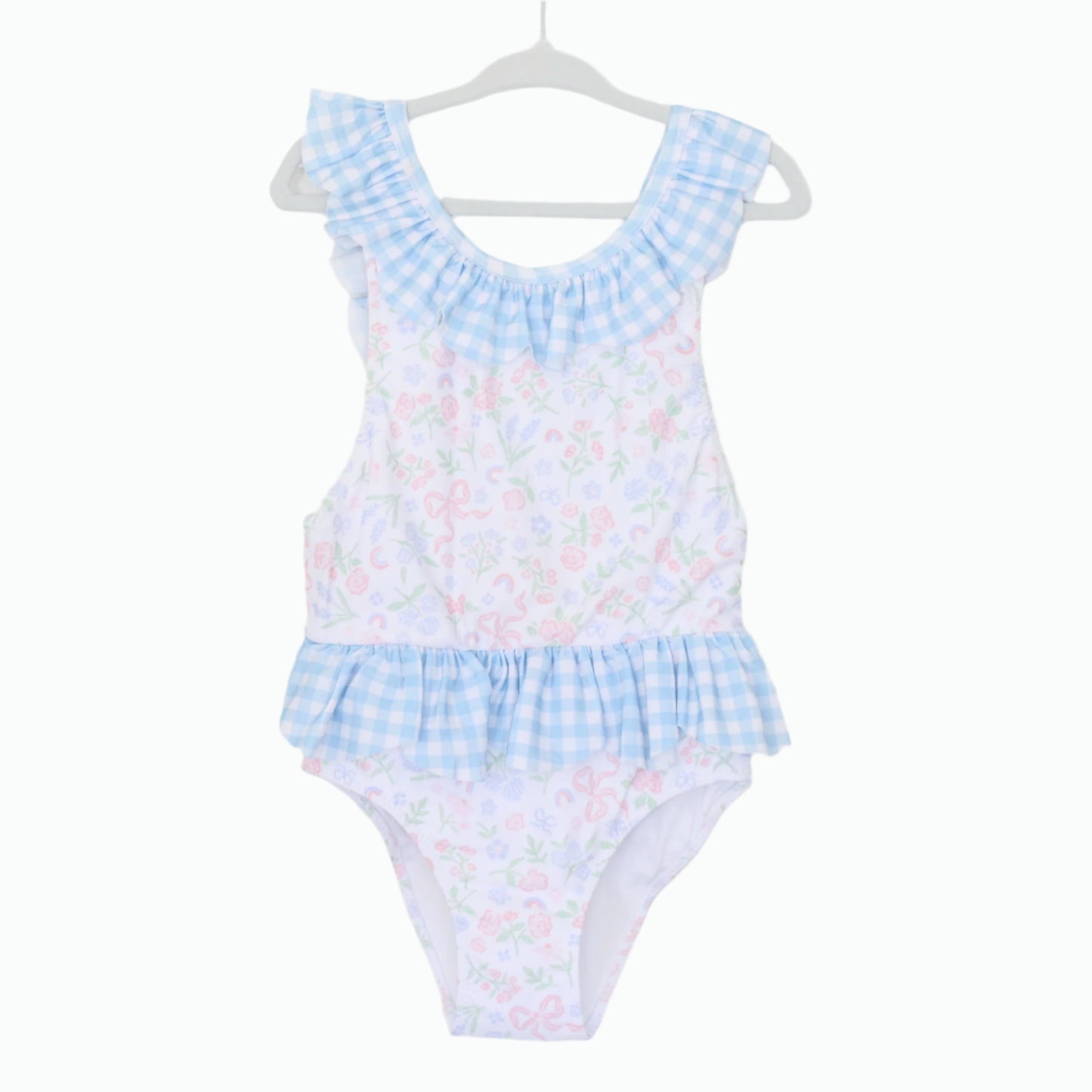 PASTEL FLORAL & BOWS 1PC SWIM
