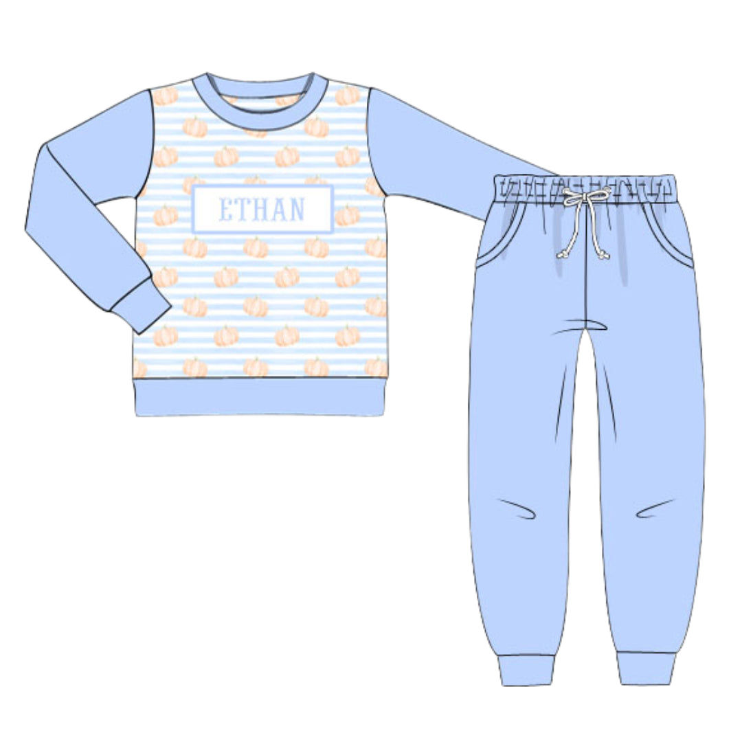 BLUE PUMPKINS KNIT NAME SMOCKED JOGGER SET