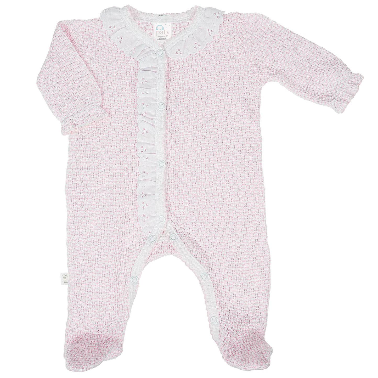 Paty Knit Eyelet Footie