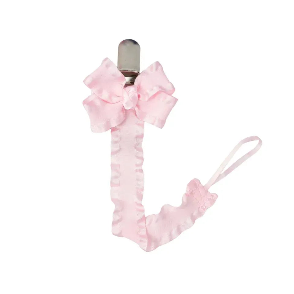 Double Ruffle Pacifier Clip