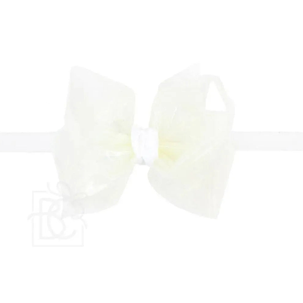 Thin Nylon Headband with 4.5" Waterproof Hair Bow