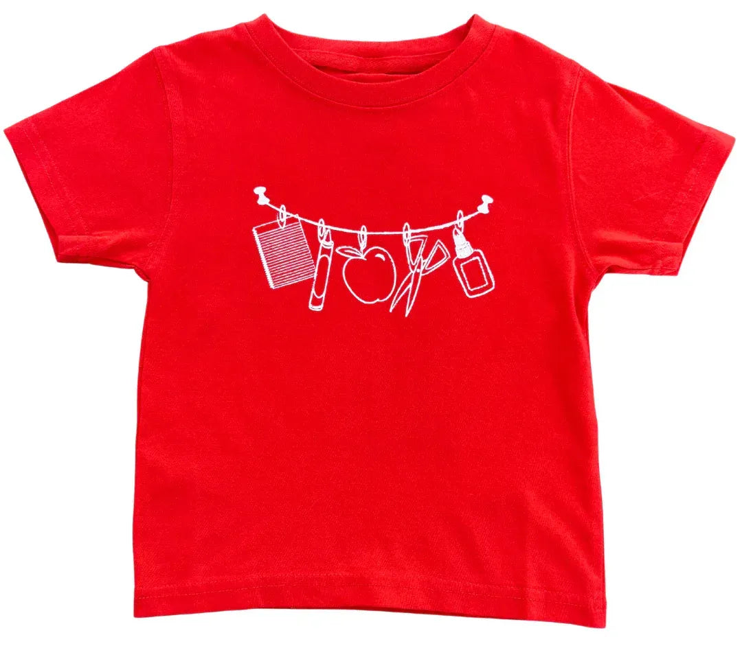 Red School Supplies T-Shirt