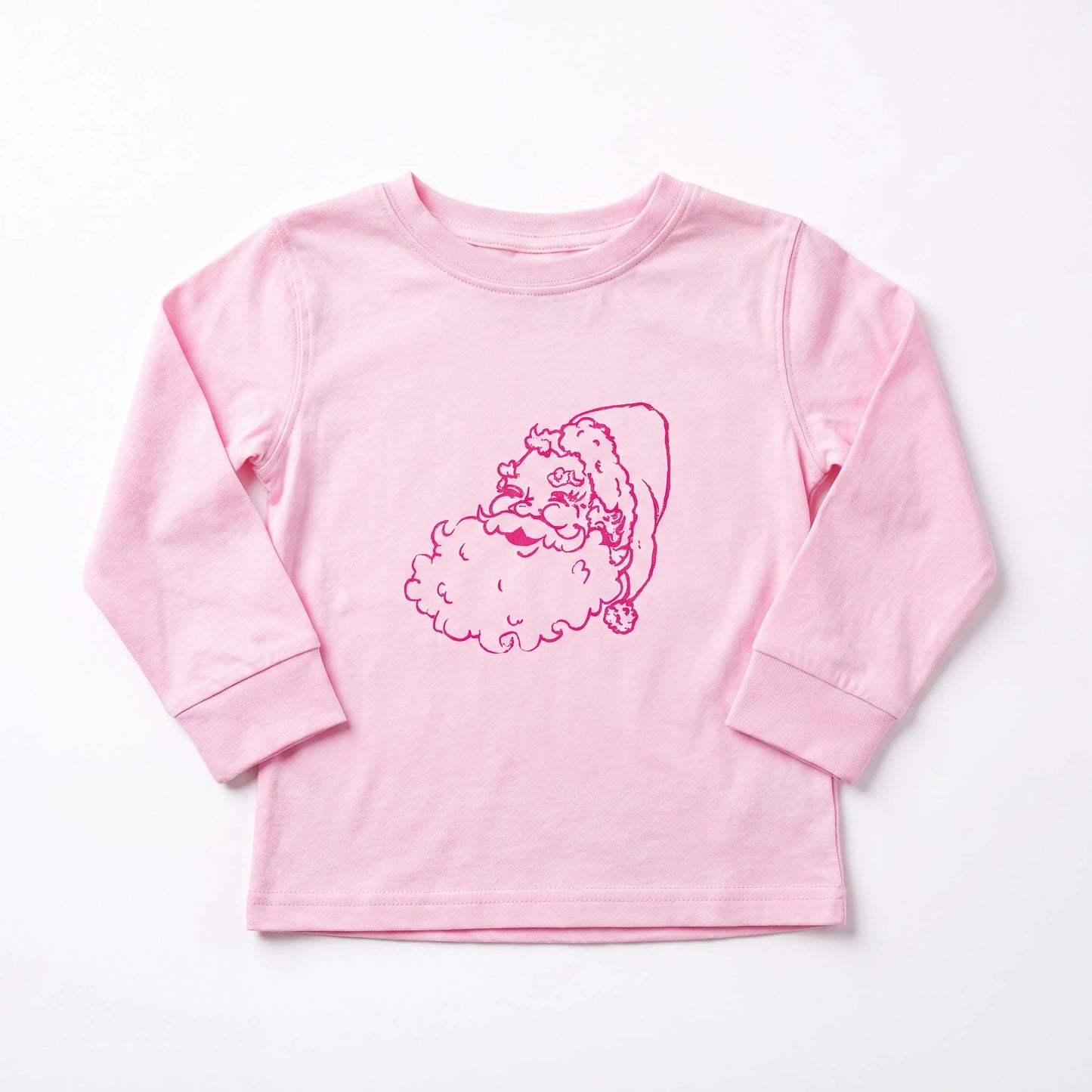 Light Pink Santa Long Sleeve T-Shirt