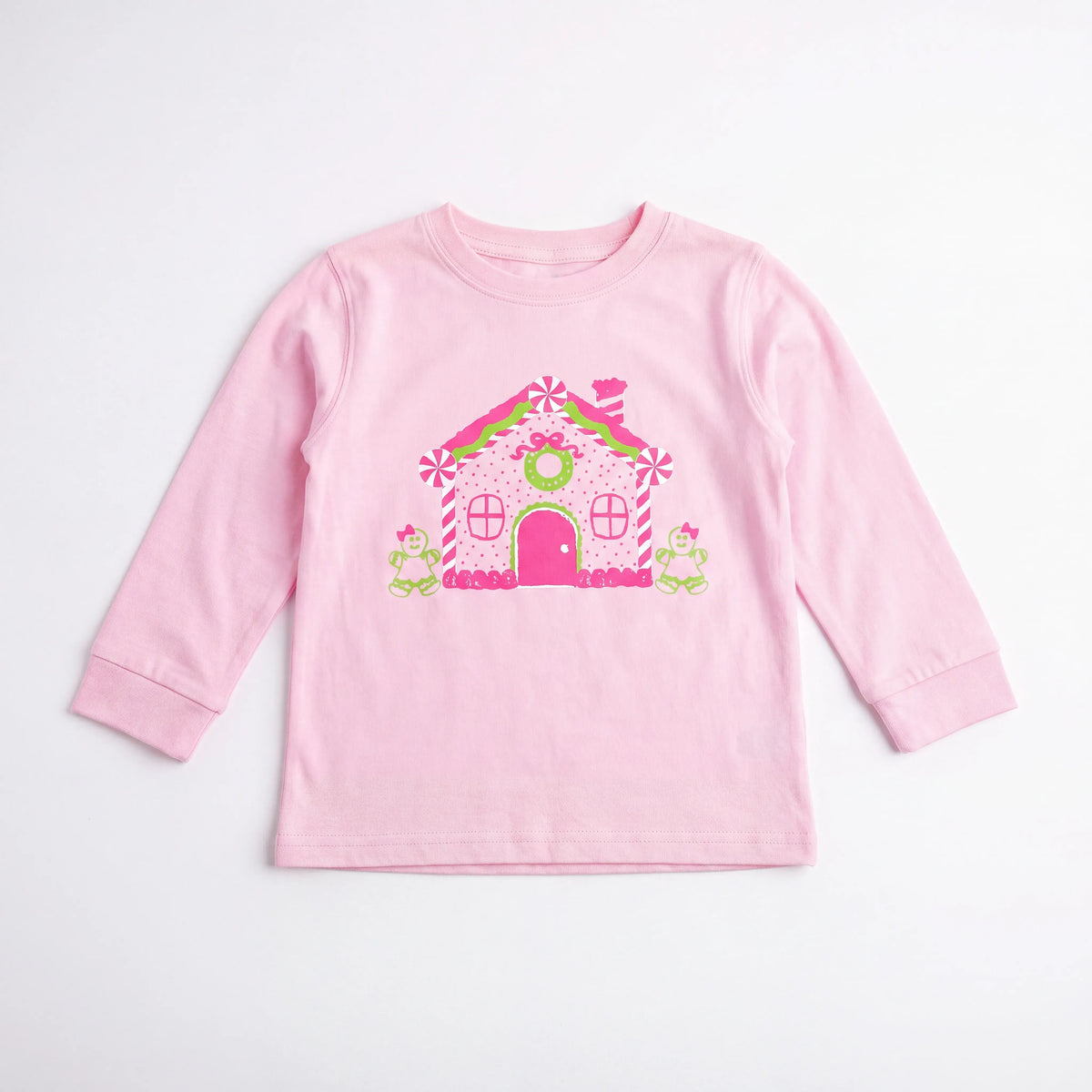 Pink Gingerbread House Long Sleeve T-Shirt