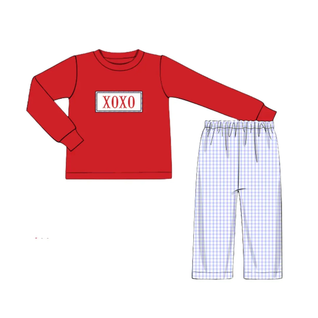 Boys XOXO Smocked Pant Set