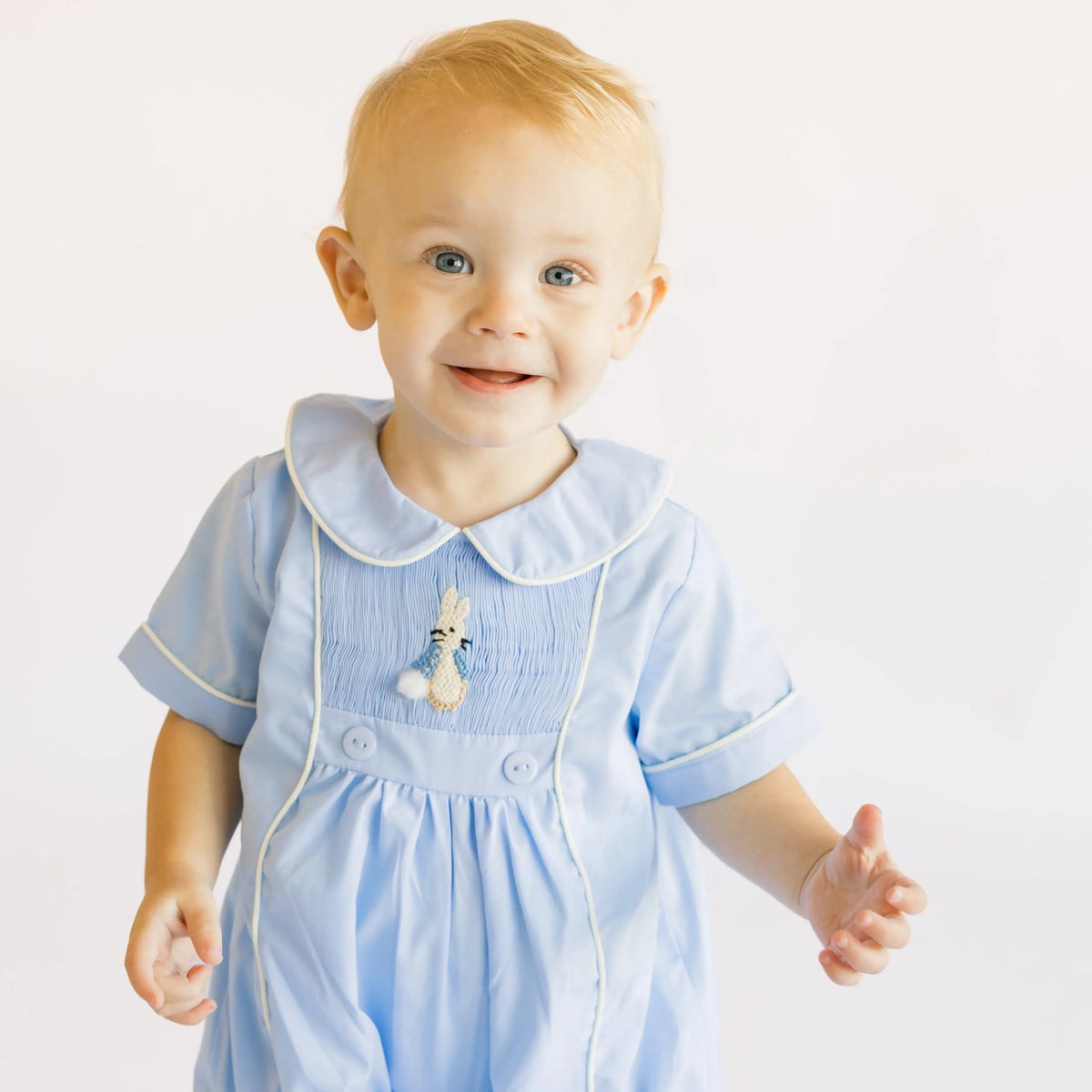 Boys Smocked Peter Rabbit Romper