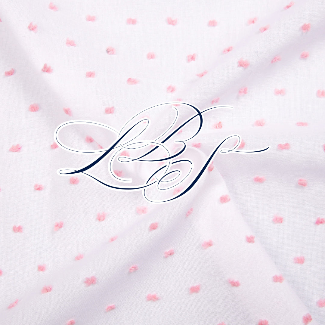 PINK SWISS DOT & FLORAL SMOCKED BUBBLE