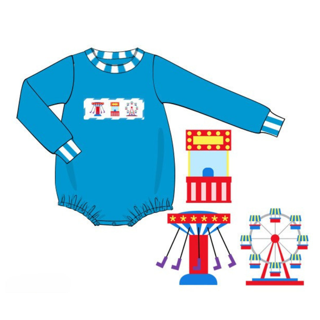 BOYS SMOCKED FAIR BUBBLE