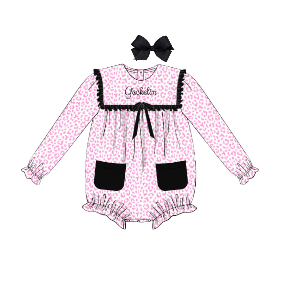 PINK CHEETAH BIB BUBBLE