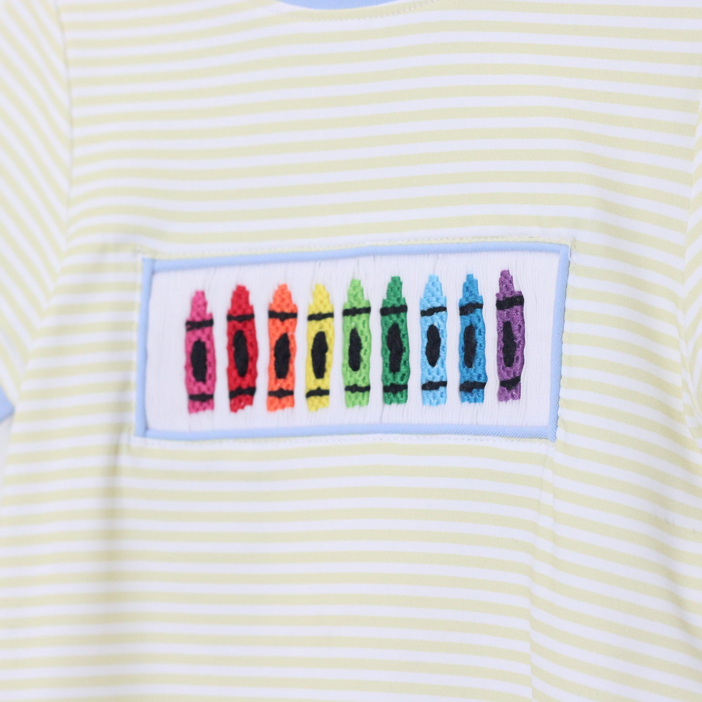 BOYS SMOCKED CRAYONS ROMPER