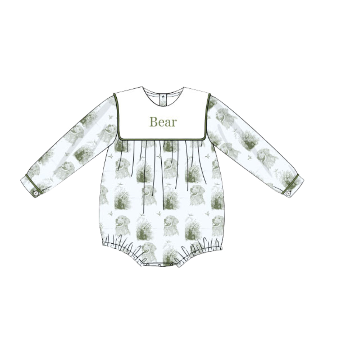 HUNTING TOILE BIB BUBBLE