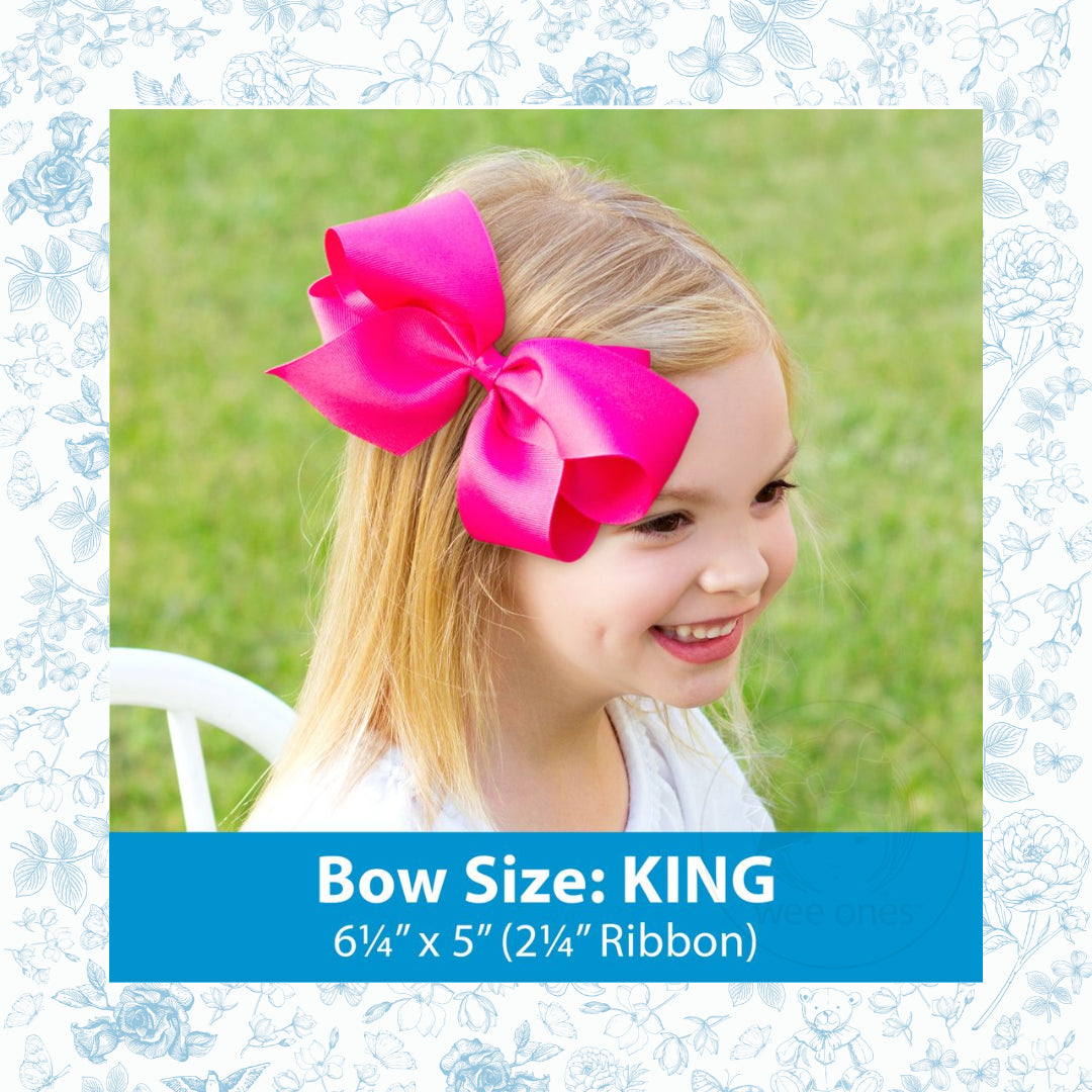 Wee Ones King Classic Grosgrain Hair Bow (Plain Wrap)
