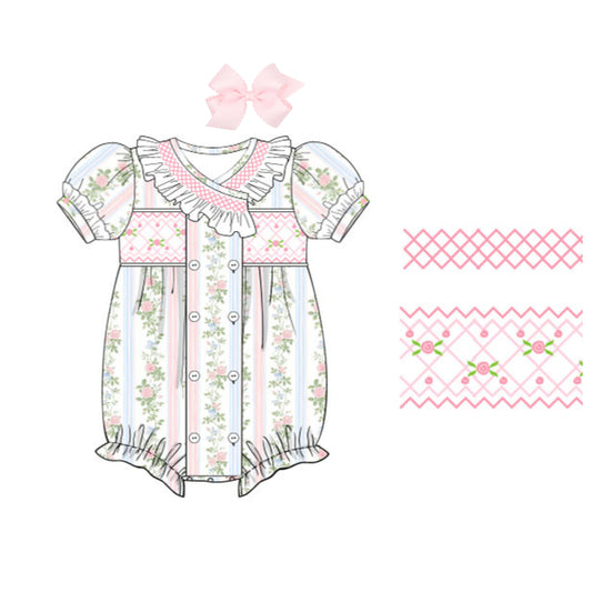 GLORIA FLORAL SMOCKED BUBBLE