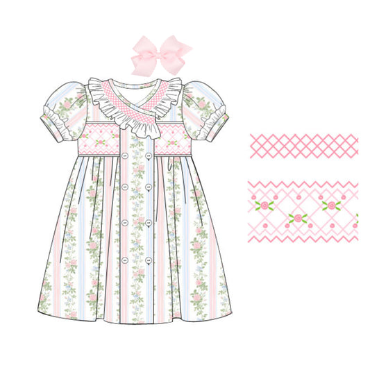 GLORIA FLORAL SMOCKED DRESS