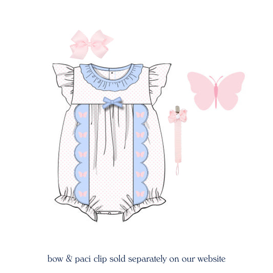 BITTY DOT SCALLOPED BUTTERFLY BUBBLE