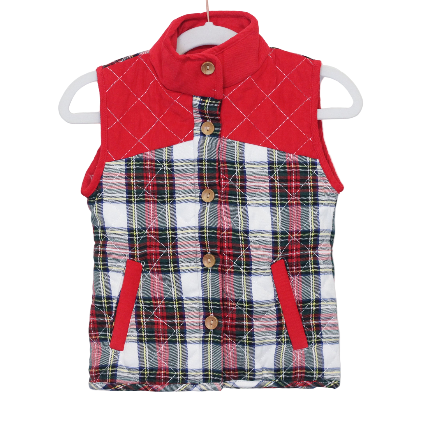 GOOD TIDINGS TARTAN QUILTED VEST