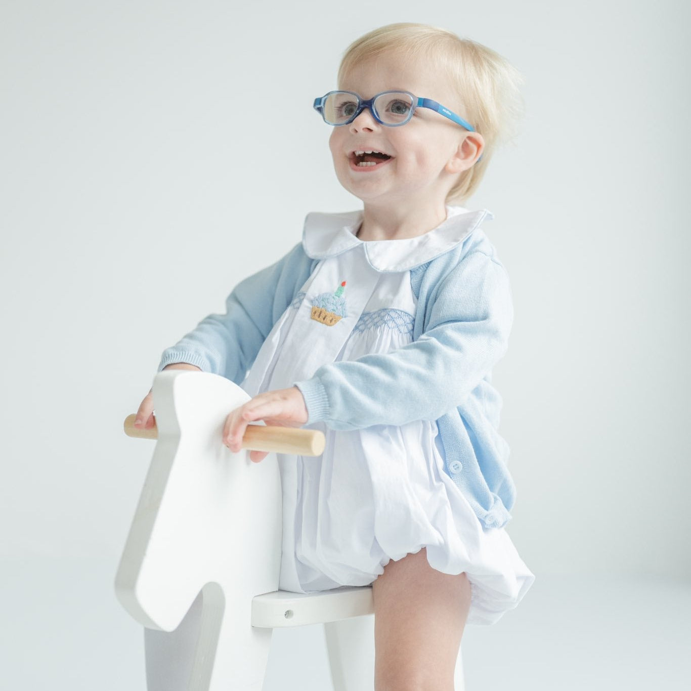 Boys Birthday Smocked Bubble 2T