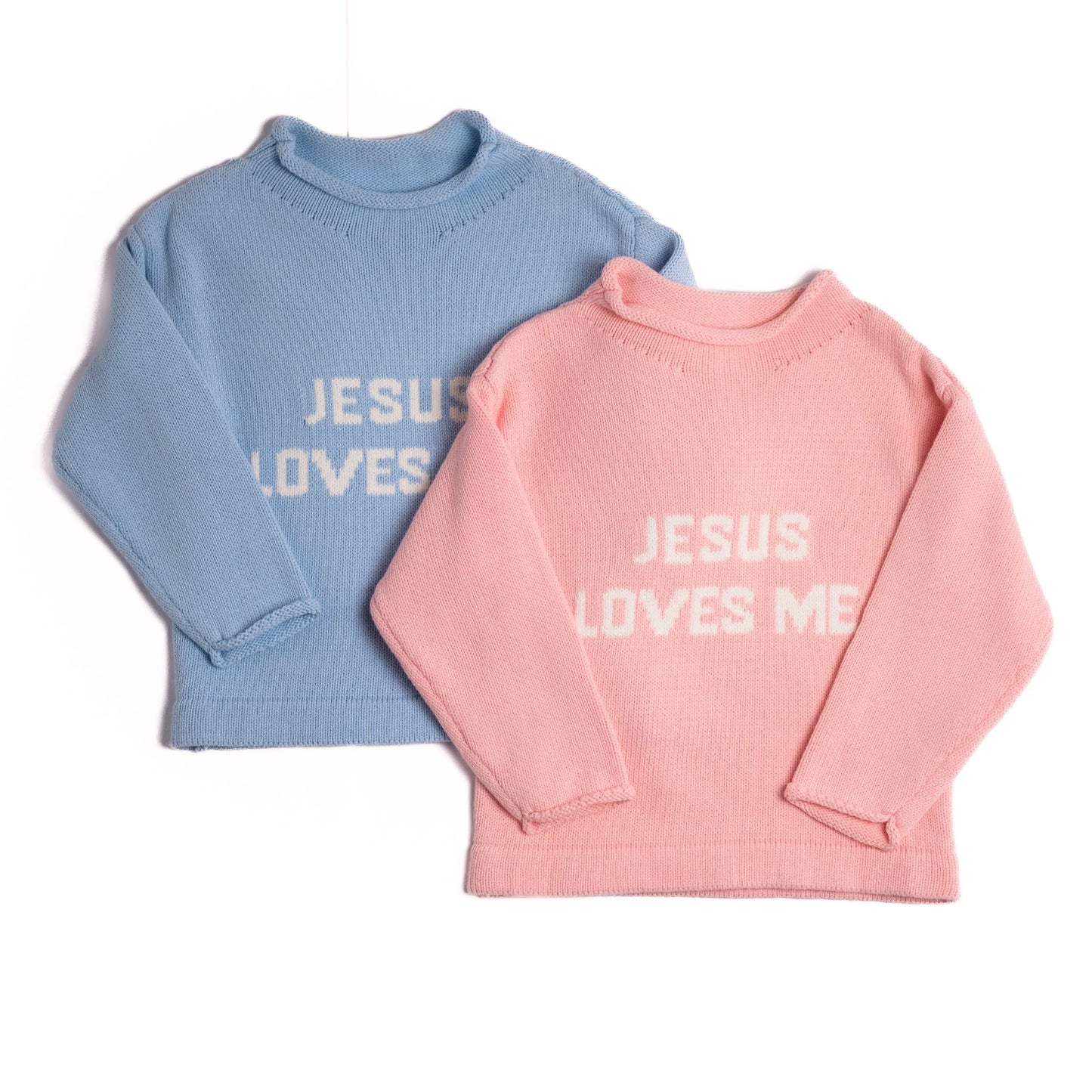 Blue Jesus Loves Me Sweater