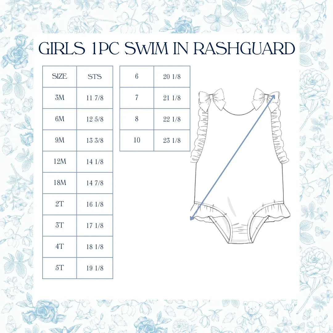 Pink Vines 1PC Skirted Swim