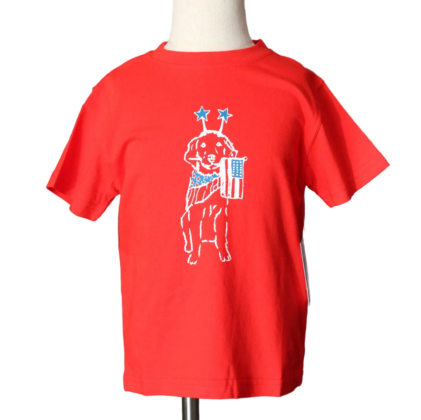 Red Patriotic Dog T-Shirt