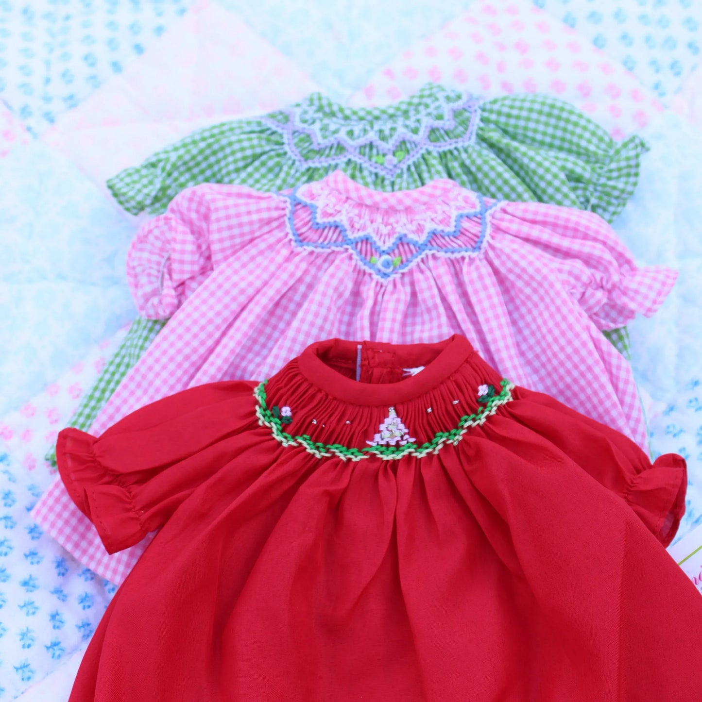 Rosalina Pink Gingham 10" Doll Bishop Dress