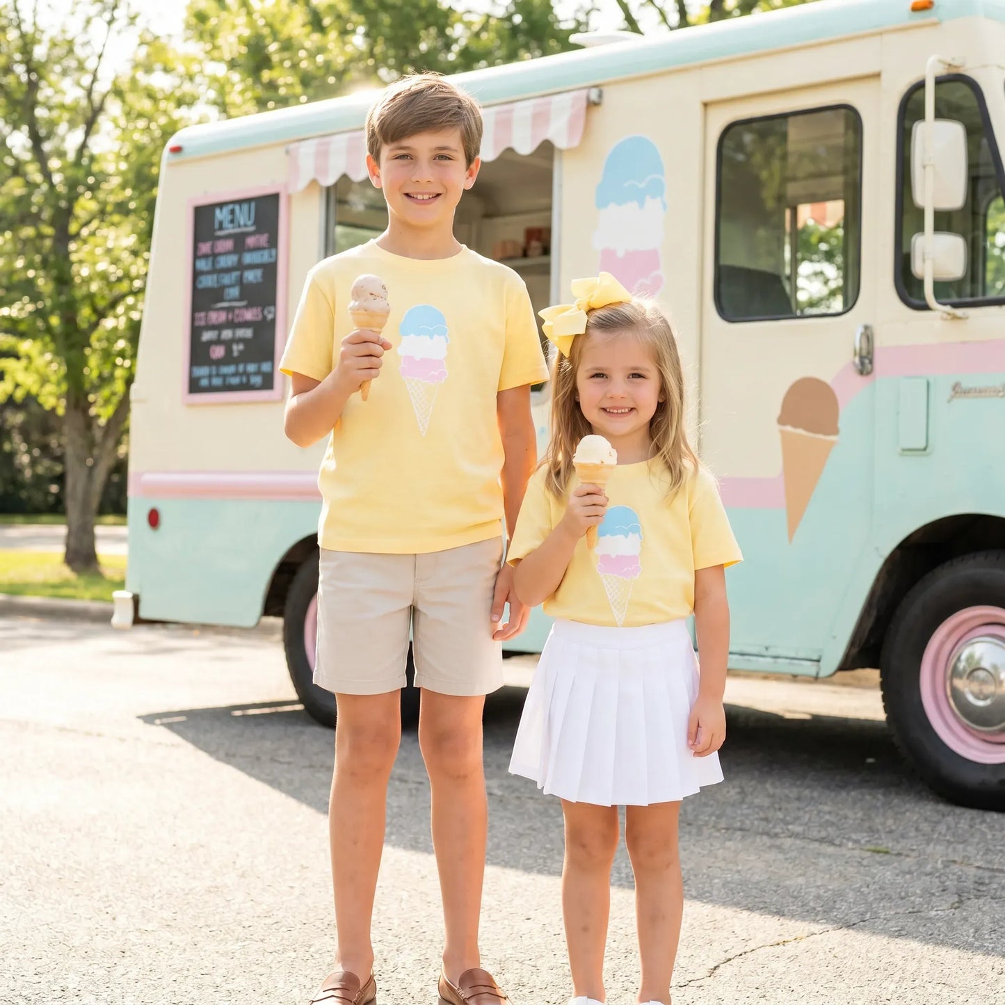 Yellow Ice Cream Cone T-Shirt