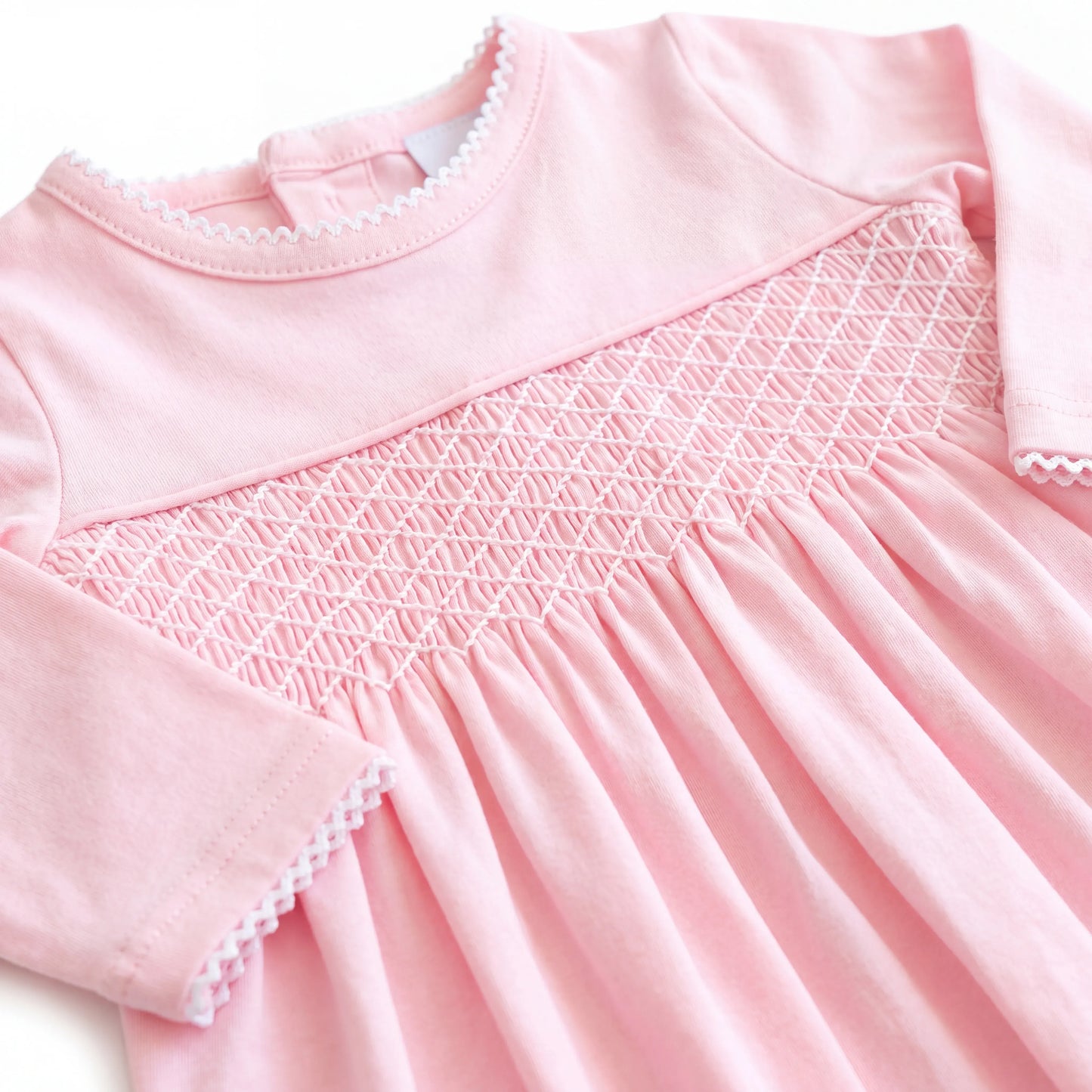 Pink Smocked Day Gown