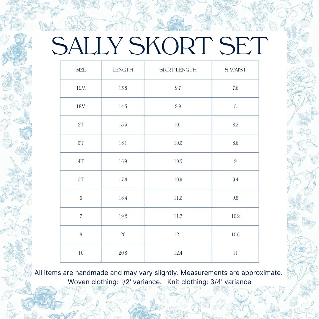 Sally Skort Set in Hampton Hydrangeas