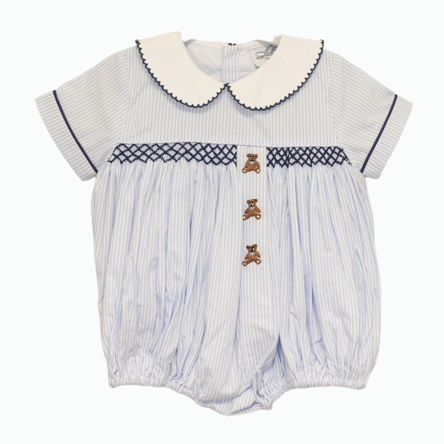 BOYS SMOCKED TEDDY BEARS BUBBLE