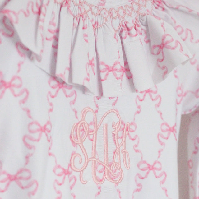 SMOCKED BOWS RASHGUARD
