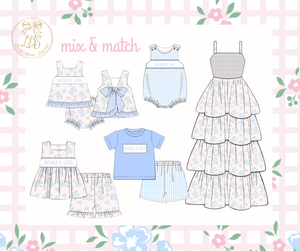 PO116 SMOCKED MAMA'S BOY SHORT SET