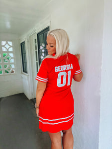 ADULT METALLIC GEORGIA JERSEY DRESS