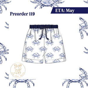 PO119 COROLLA CRABS SWIM TRUNKS