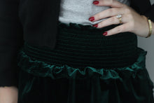 Load image into Gallery viewer, ADULT GREEN VELVET SMOCKED SKIRT