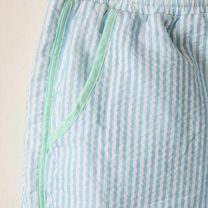 PO119 BOYS TYBEE SEERSUCKER SWIM TRUNKS