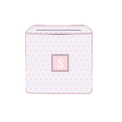 Initial Smocked Tissue Box Cover