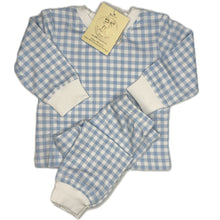Load image into Gallery viewer, BLUE GINGHAM LOUNGEWEAR