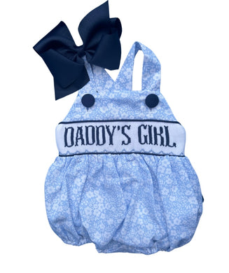 DADDY'S GIRL SMOCKED BUBBLE