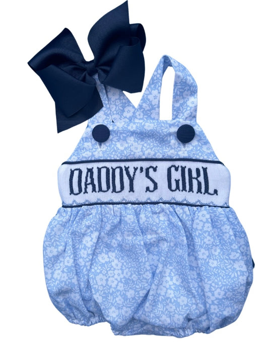 DADDY'S GIRL SMOCKED BUBBLE