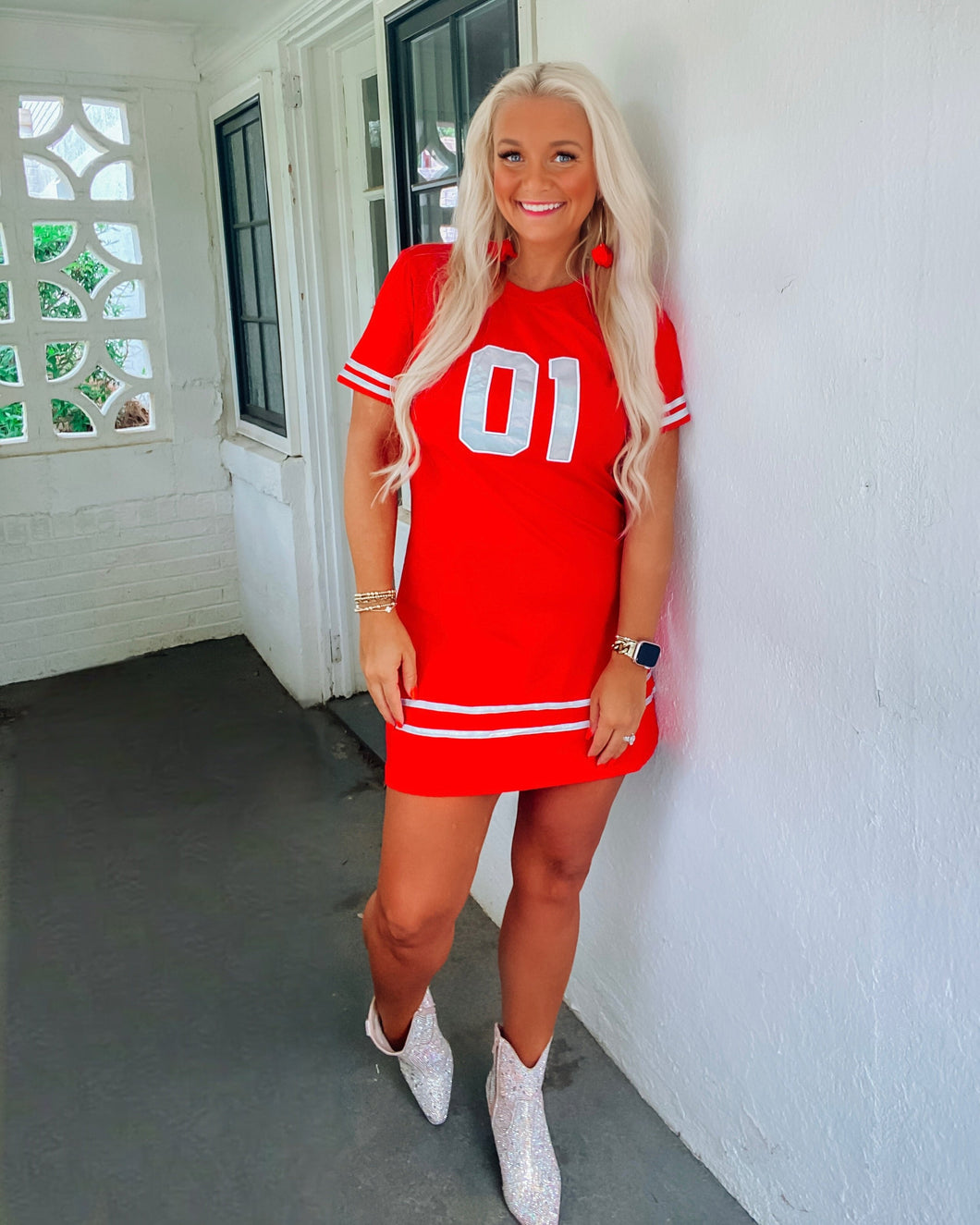 ADULT METALLIC GEORGIA JERSEY DRESS