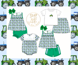 PO116 TRACTOR TIES DIAPER SET