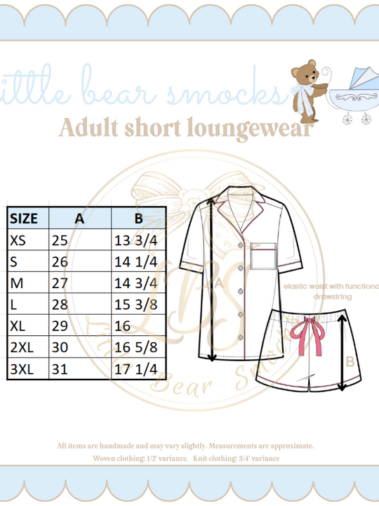 ADULT SHORTS LOUNGE SET