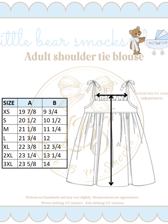 ADULT SHOULDER TIE BLOUSE