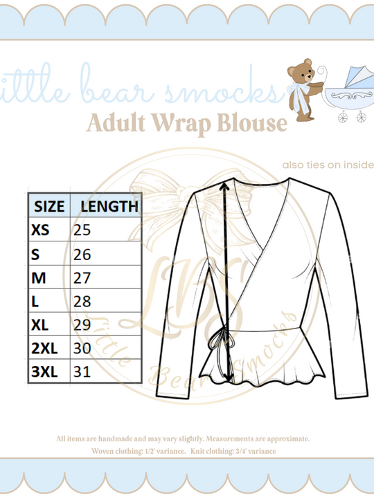 ADULT WRAP BLOUSE